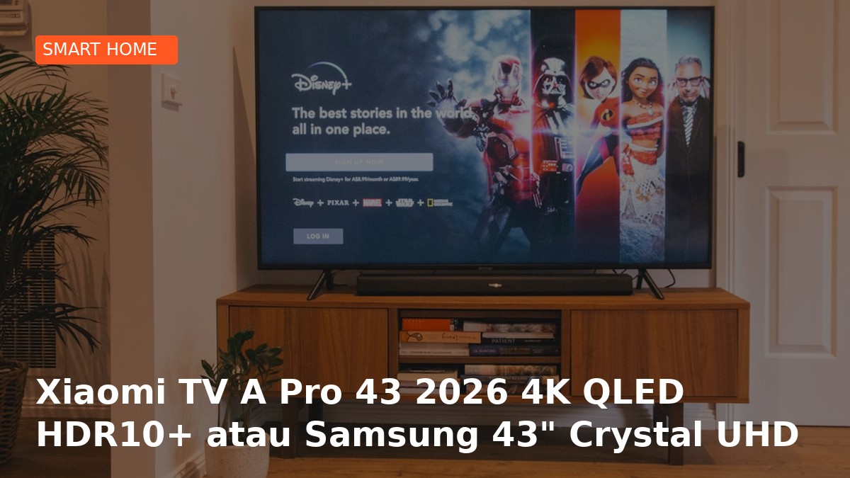 Xiaomi TV A Pro 43 2026 4K QLED HDR10+ atau Samsung 43 inch Crystal UHD 4K U8000F Smart TV? Review Perbandingan Detail 2026